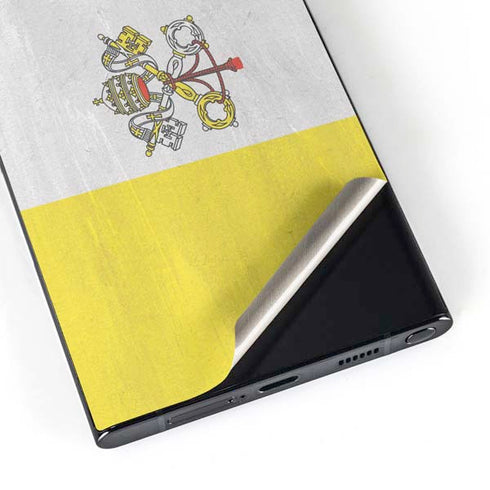 Vatican City Flag Distressed Galaxy S24 Ultra Skin